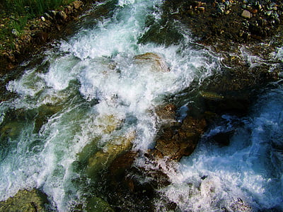 água, ondulação de fluxo, ondas espumosas, natureza, Rio, fluxo, ao ar livre