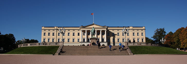 Norge, Oslo, Royal, slott, arkitektur, byggnaden exteriör