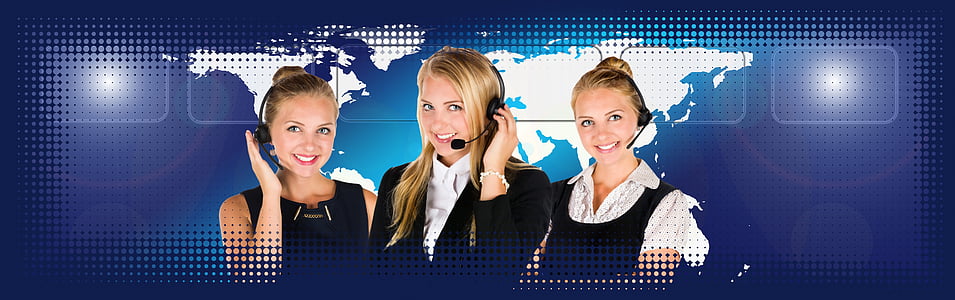 pusat panggilan, Headset, wanita, Layanan, konsultasi, informasi, berbicara
