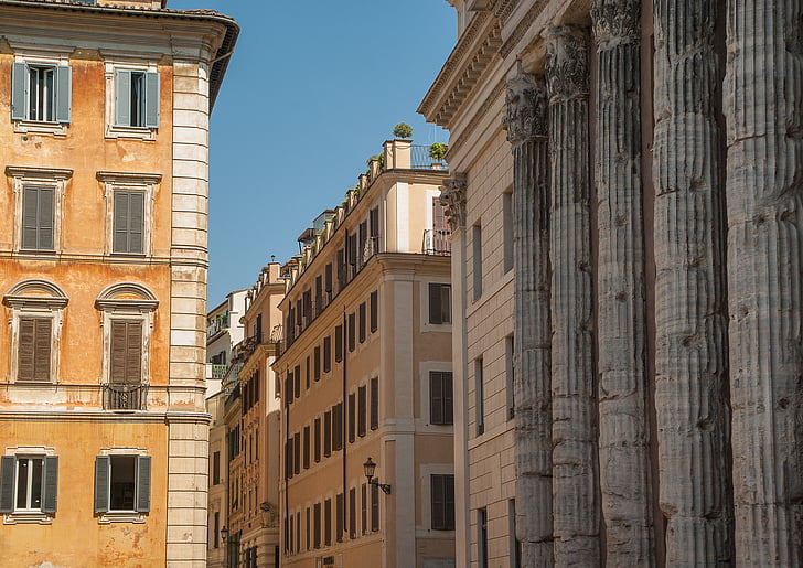 Rome, kolonnas, antīks, arhitektūra