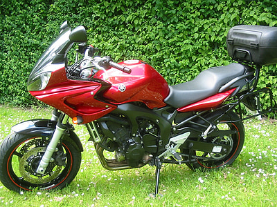 Motorrad, Wellpappe, roten Motorrad, Yamaha