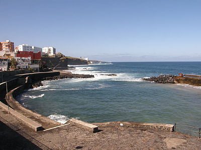Đại dương, Bãi biển, Sân bay Tenerife, bờ biển, những con sóng, biển tự nhiên, sóng