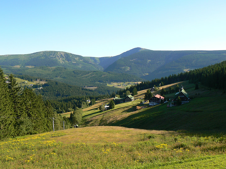 muntanyes, Sněžka, paisatge, natura