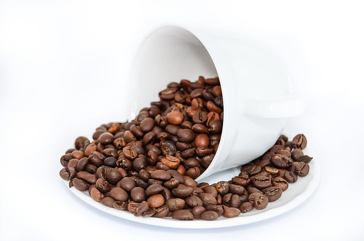 caféine, céramique, café, grains de café, Mug, plaque