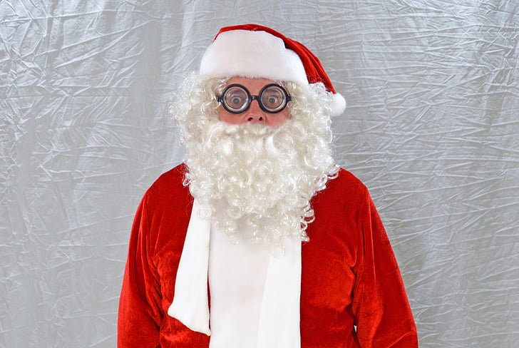 Natal, Xmas, Santa, Nicholas, Papai Noel, óculos, presentes de fruits