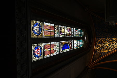 ウィンドウ, チャペル, インテリア, 教会の窓, カラフルです, 色, キリスト チャペル