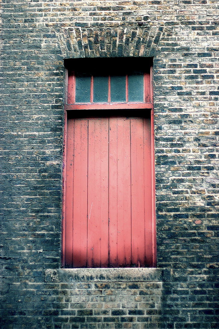 porta, rosso, Casa, Casa, Appartamento, legno, mattoni