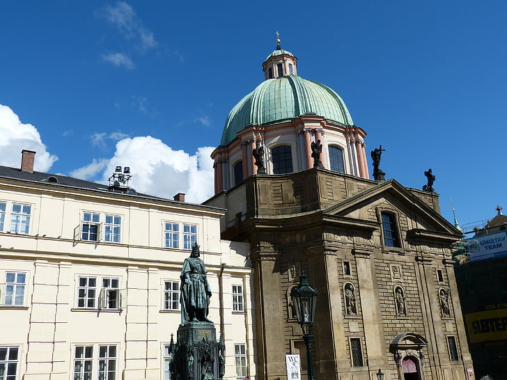 Dôme, Prague, vieille ville, ville, République tchèque, capital, bâtiment