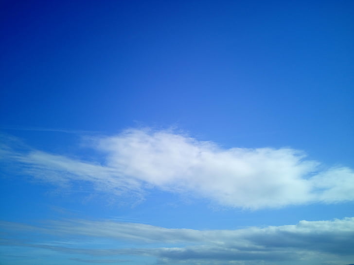 sky, clouds, background, texture, clear, blue, nature
