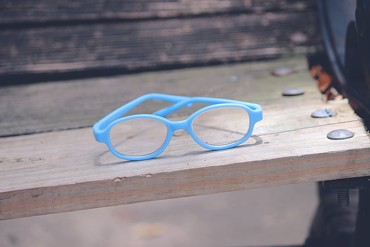 akiniai, akiniai, akiniai, vizija, aksesuarai, išsamiai, mėlyna