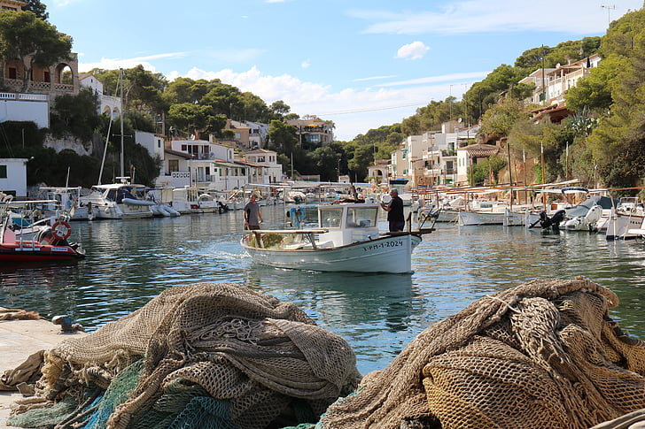Cala figuera, fiskebåt, Mallorca, fiske, fiskeby, havet, Holiday