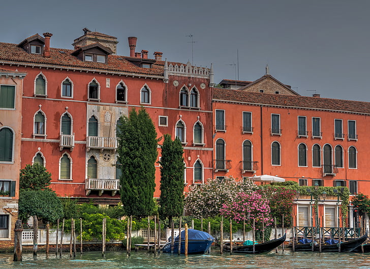 Венеція, Італія, канал, Архітектура, Венеція, Орієнтир, історичний