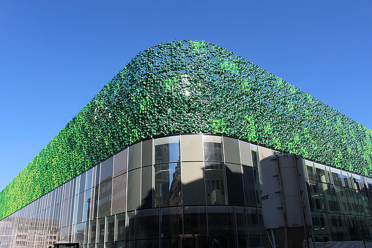 building, architecture, facade, glass, metal