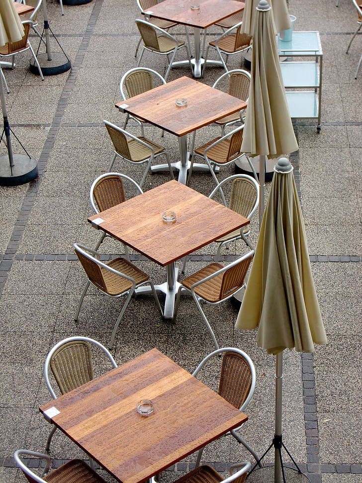 beer garden, dining tables, seat, outside catering, gastronomy