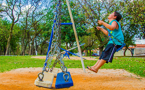 balance, child, playground, children's day
