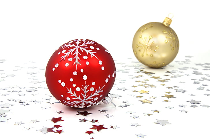 baller, baubles, feiring, Christmas, ornament, desember, dekorere