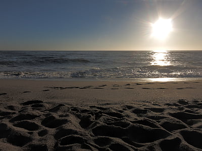 海, ビーチ, 休日, 太陽, 砂