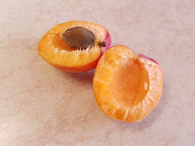 Meruňka, ovoce, oranžová, detail, jídlo, zdravé, organický