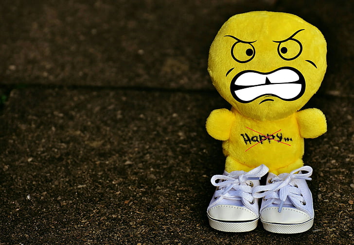smiley, evil, sneakers, funny, emoticon, emotion, yellow