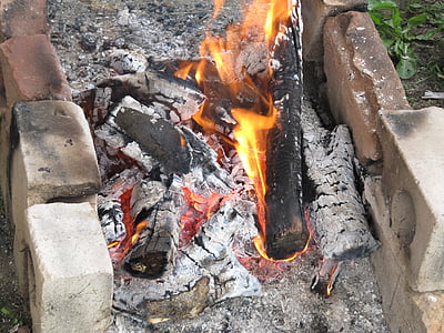 gaisro, medienos, liepsnos, Karšta, šilumos, dega, deginimas