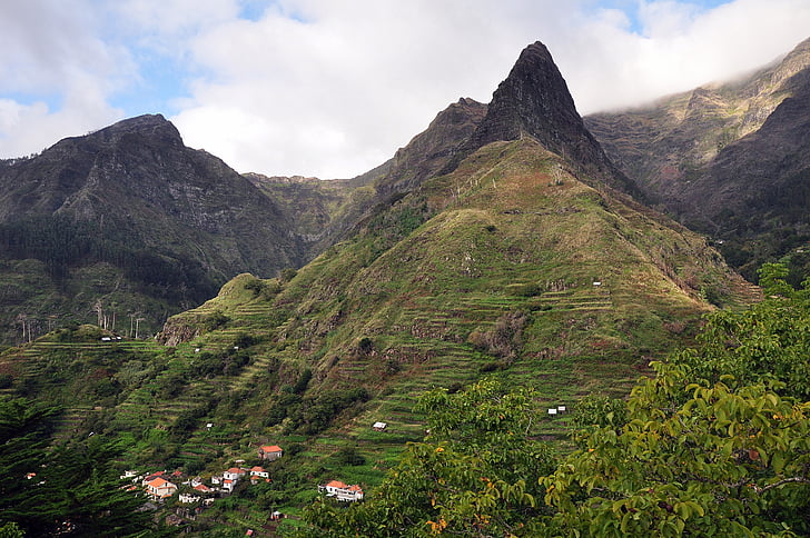 Madeira, volcánica, verde, caja, campo, naturaleza, Isla