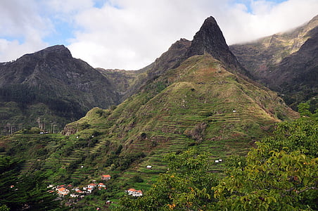 Madeira, vulkānu, zaļa, lodziņš, lauks, daba, salas