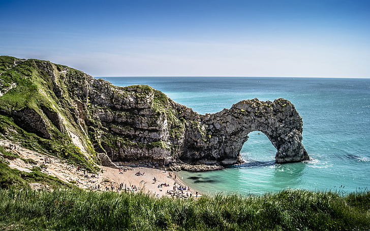 Durdle door, klipporna, Dorset, Durdle, England, stranden, kusten
