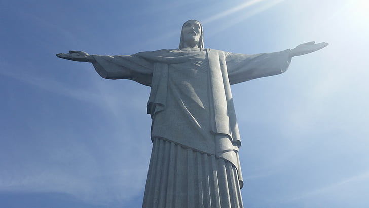 Kristus, stranden, Sommer, turistattraksjon, monument, statuen, Corcovado