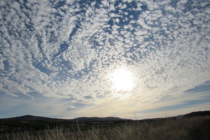 Фото, НД, Хмарно, небо, хмари, трава, сонячне світло
