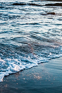 photo, sea, waves, shore, ocean, water, nature