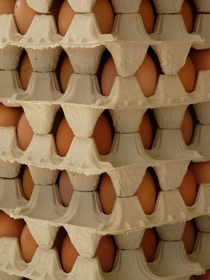 egg, egg-boksen, mat, bakgrunner, brun, mønster