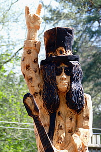 skulptūra, roko žvaigždė, Rokas, medienos, medinis, medis, žvaigždė