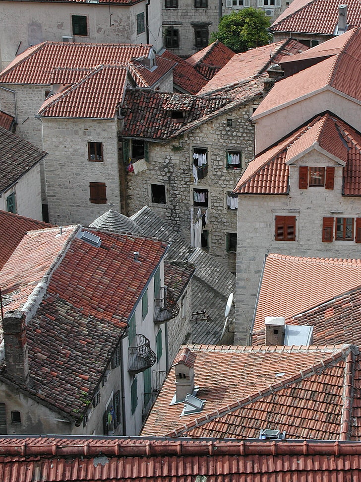 Kotor, Črna gora, sredozemski, krajine, stari, arhitektura, stavbe