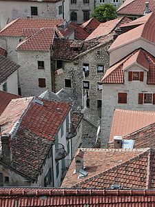 Kotor, Montenegró, mediterrán, táj, régi, építészet, épület
