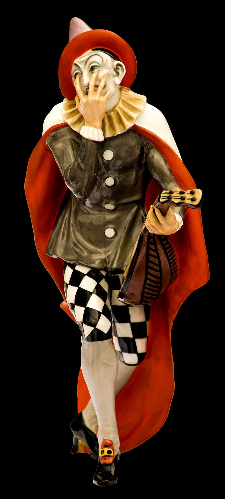 clown, figure, porcelain, decoration, funny, isolated, deco