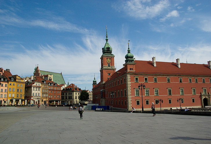 Polen, Warschau, Koninklijk kasteel, plaats, oude stad, marktplaats, in de wet