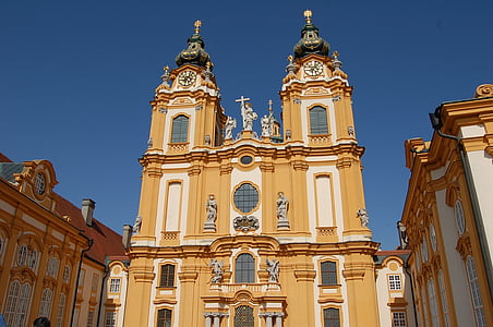 Rakúsko, Melk, Abbey, kostol, Architektúra, pamiatka, náboženstvo