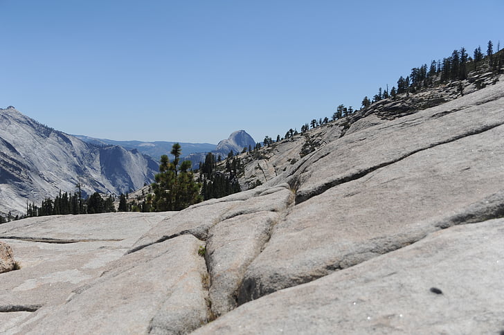 Yosemite Nationaalpark, Californië, Verenigde Staten, halfdome, Rock, Rock kolommen, graniet