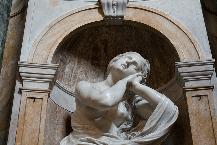 Bernini, Maria från Magdala, kvinna, skulptur, dom, Siena, Toscana