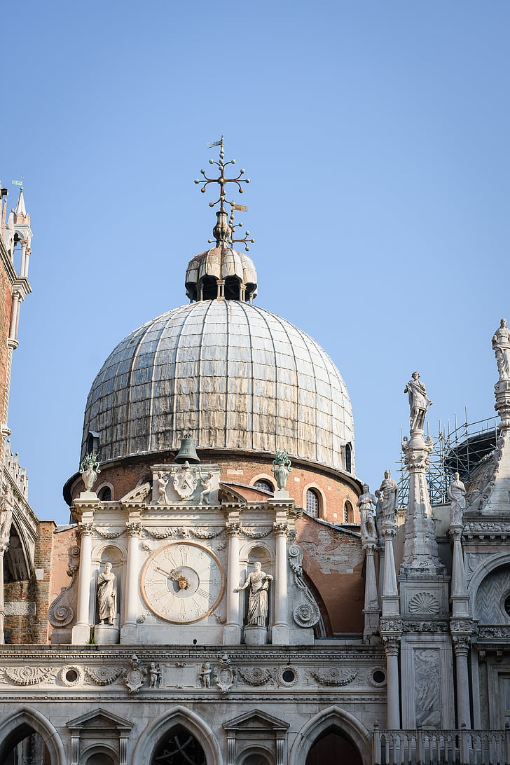 venice, church, doge's palace, italy, architecture, steeple, cathedral