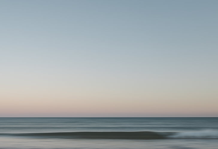 gris, cels, oceà, ones, Mar, horitzó, representacions
