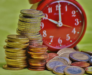 time is money, coins, currency, euro, cash and cash equivalents, reserve, finance