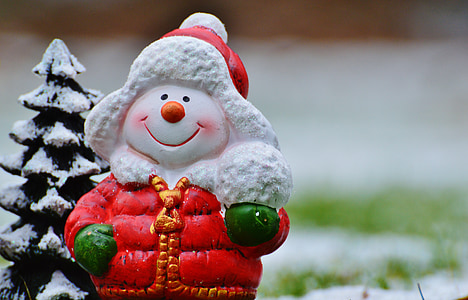 sne mand, jul, Festival, Advent, kontemplativ, ferie, lykønskningskort