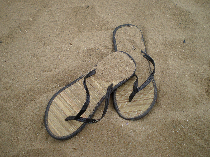 sandaalit, Sand, Beach, jalkineet, varvastossut, hiekkaranta, kengät