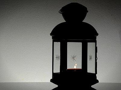 lanterne, lampe de rechange, lumière, décoration, humeur, noir, blanc