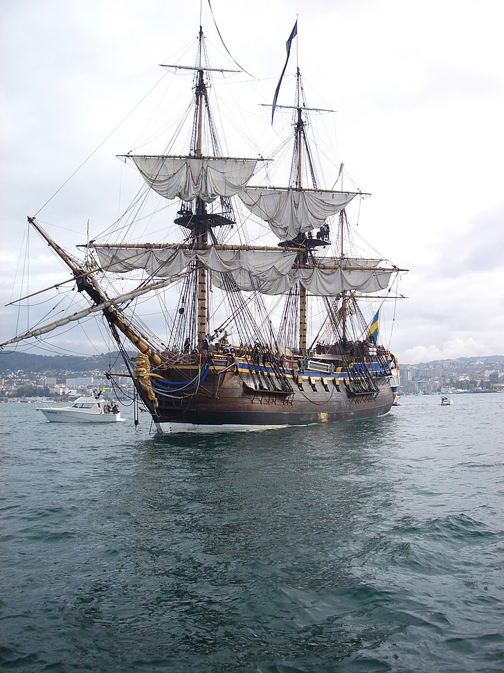 volvo ocean race, vigo, swedish boat, nautical Vessel, sailing Ship, sea, tall Ship