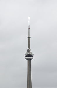 building, cn tower, landmark, skyscraper, Toronto, tower, communications Tower
