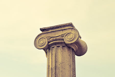 capitales de pilier, Grec, architecture, colonne, ionique, élégance, classique