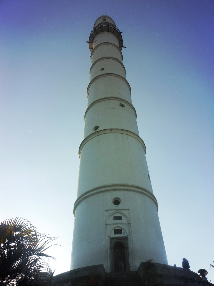nízka, uhol, fotografovanie, biela, svetlo, veža, Lighthouse