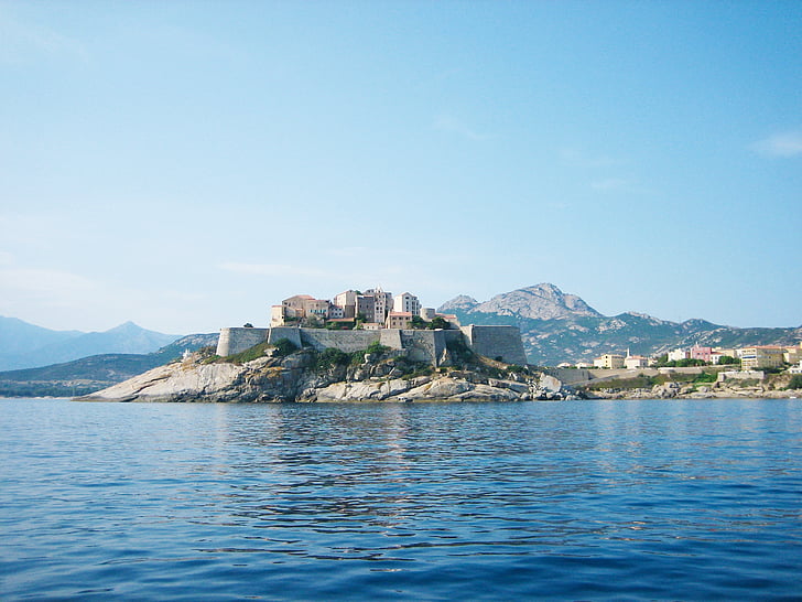 Calvi, citadele, Korsikas, jūra